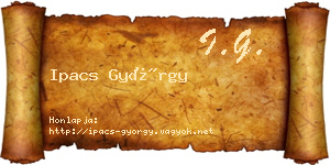 Ipacs György névjegykártya